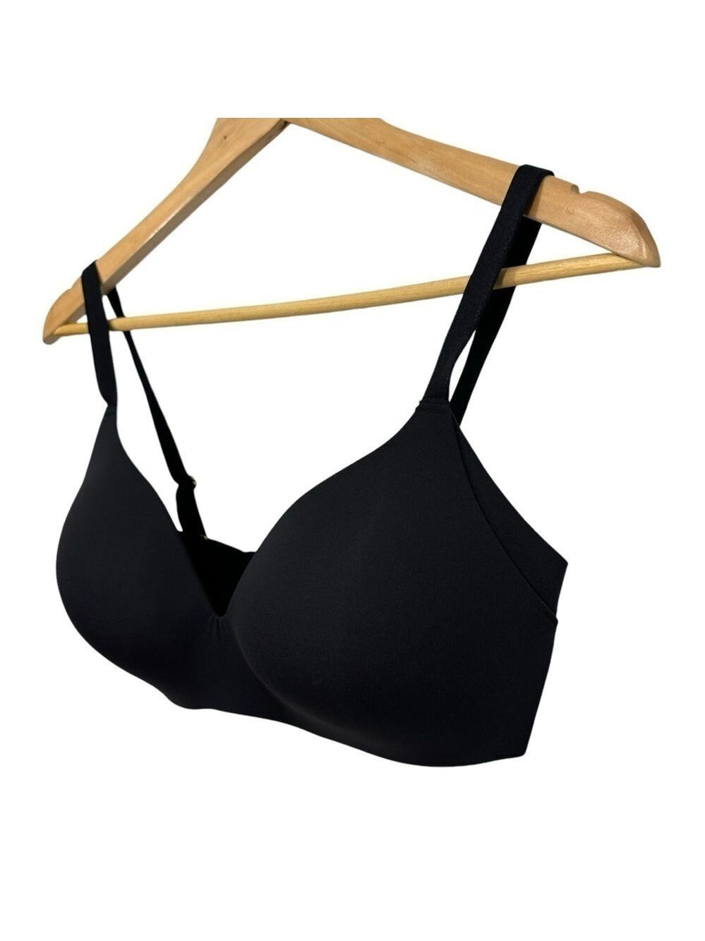Knix WingWoman Bra Sz 6 Black Wireless 32DD 34DD 32E Comfortable Contour EUC